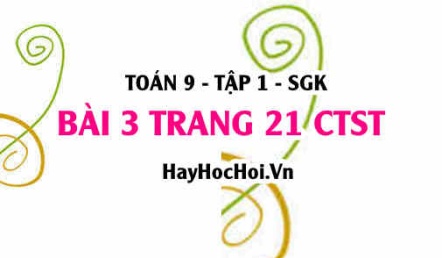 Bài 3 trang 21 Toán 9 tập 1 Chân trời sáng tạo SGK